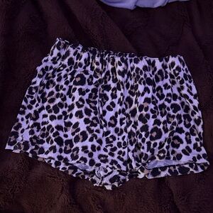 Old Navy Leopard Print Lounge Shorts - Black & Cream